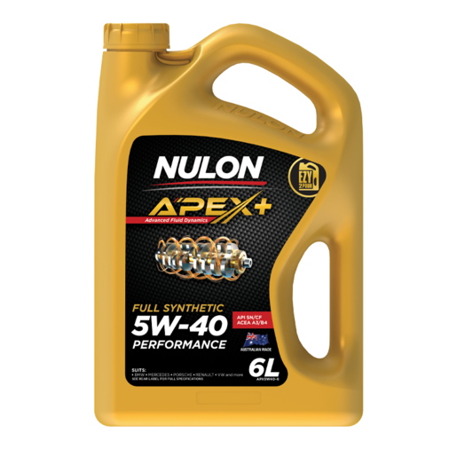 Nulon APEX+ 5W-40 Fully Synthetic Performance Engine Oil 6L - APX5W40-6