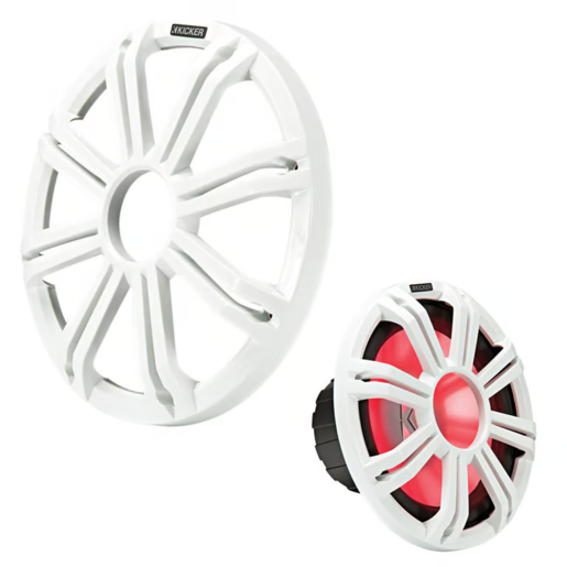 Kicker 12" Marine LED Grille White - 45KMG12W 