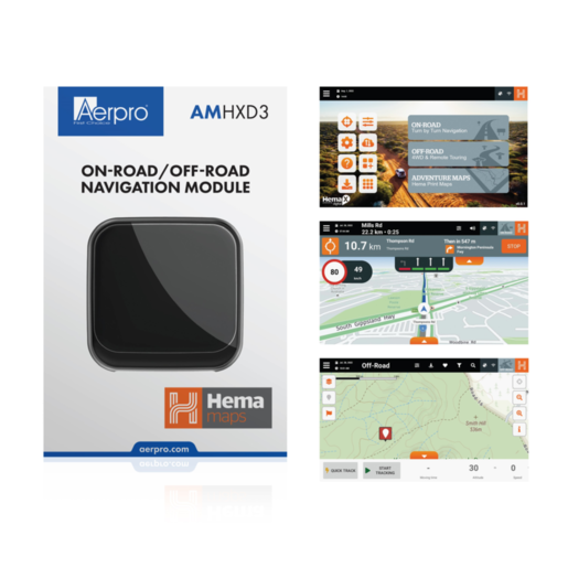 Aerpro On-Road and Off-Road Navigation Module with Hema Maps - AMHXD3