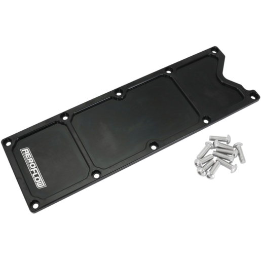 Aeroflow GM LS1 Billet Valley Plate Black Finish - AF77-5015BLK