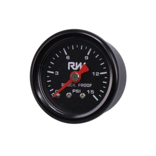 Raceworks Fuel Pressure Gauge 0-15psi - FSA-519BK
