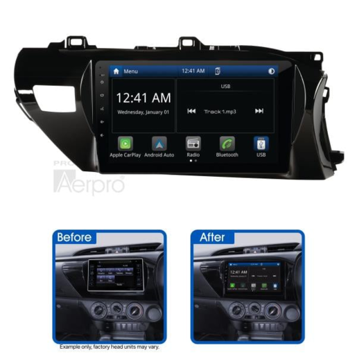 Aerpro 10" AV Head Unit With Apple CarPlay To Suit Toyota Hilux - AMTO3