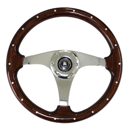 Autotecnica Bullit Woodgrain With Polished Spokes Steering Wheel 360mm - 22-930