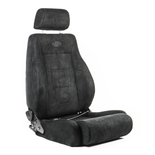 SAAS Trax 4x4 Seat Black Water Repellant Cloth ADR Compliant - TS2003