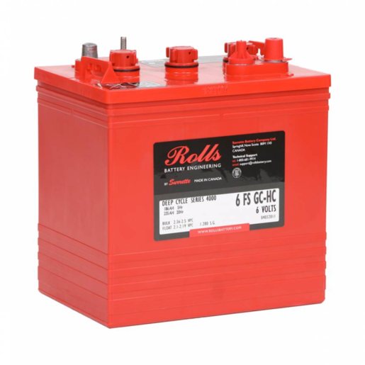 Rolls Flooded Deep Cycle 6V 625CCA 235AH Marine Battery - 6FSGC-HC