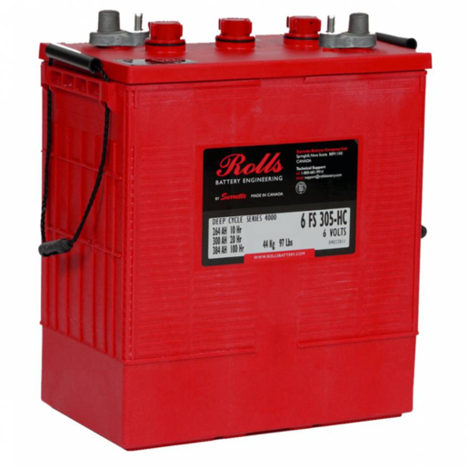 Rolls Flooded Deep Cycle 6V 844CCA 300AH Marine Battery - 6FS305-HC