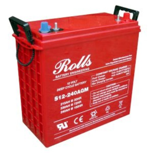 Rolls AGM Deep Cycle 12V 1000CCA 215AH Marine Battery - S12-240AGM