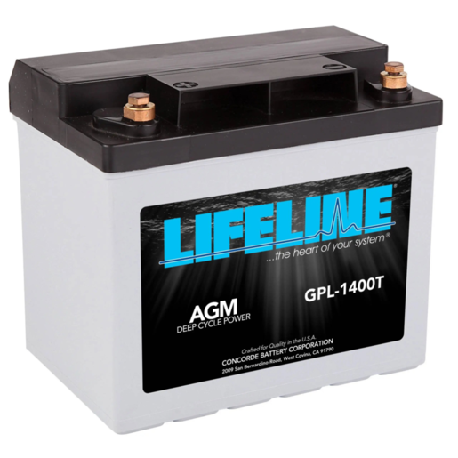 Lifeline AGM 12V 550CCA RV And Marine Battery - GPL-1400T