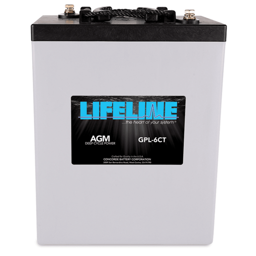 Lifeline AGM 6V 135CCA Marine and RV Battery - GPL-6CT