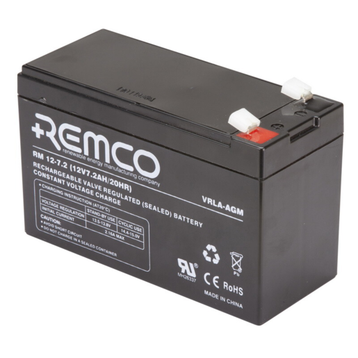 Remco AGM 12V 7.2Ah Standby Battery - RM12-7.2