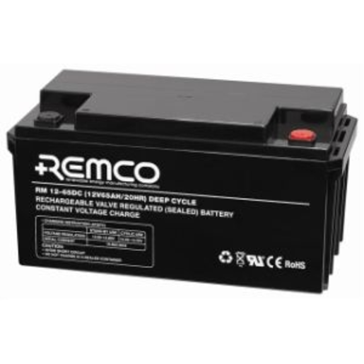Remco VRLA AGM 12V 65Ah Standby Battery - RM12-65
