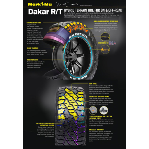 Black Bear Tyres Mark Ma 285/65R17 10PR 121/118Q Dakar R/T RWL - 2856517MARKMART