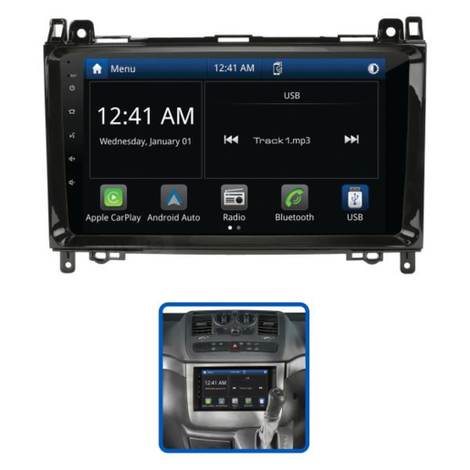 Aerpro 9" AV Head Unit With Apple CarPlay To Suit Mercedes Vito - AMMC3