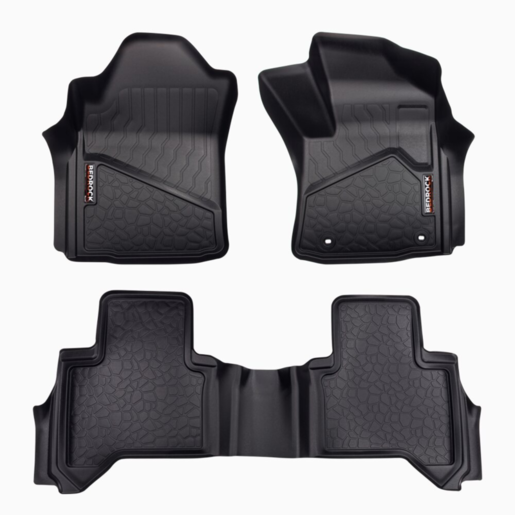 Bedrock Front & Rear Moulded Floor Liners to Suit Toyota Hilux - BRT002FR