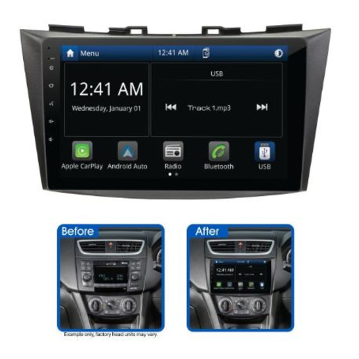 Aerpro 9" AV Head Unit To Suit Suzuki Swift 11-17 Without Phone Buttons - AMSZ3