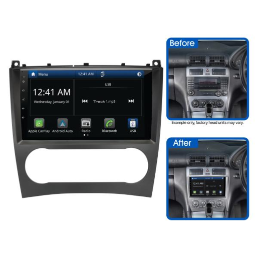 Aerpro 9" AV Head Unit With Apple CarPlay To Suit Mercedes C-Class - AMMC4