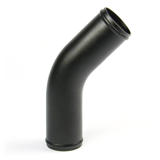 SAAS Pipe 57mm  x 45 Deg Aluminium Black Powder Coat - SP455757