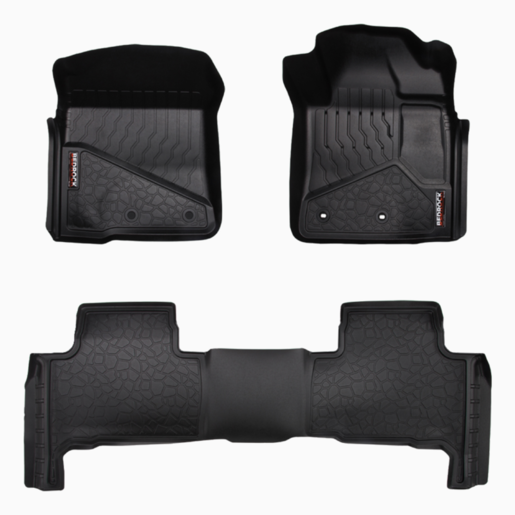 Bedrock Front & Rear Floor Liners To Suit Toyota - BRT009FR