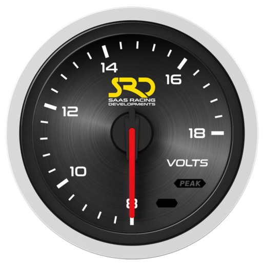 SAAS Volt Gauge 8v-18v 52mm SRD Series - SG51250