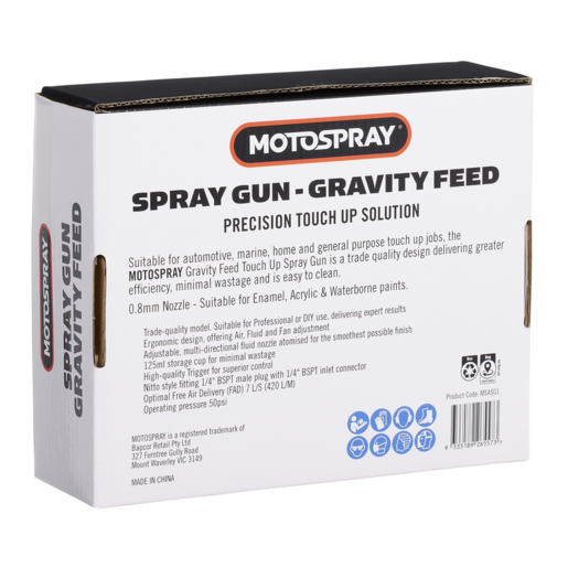 Motospray Gravity Feed Touch-Up Gun - MSASG1