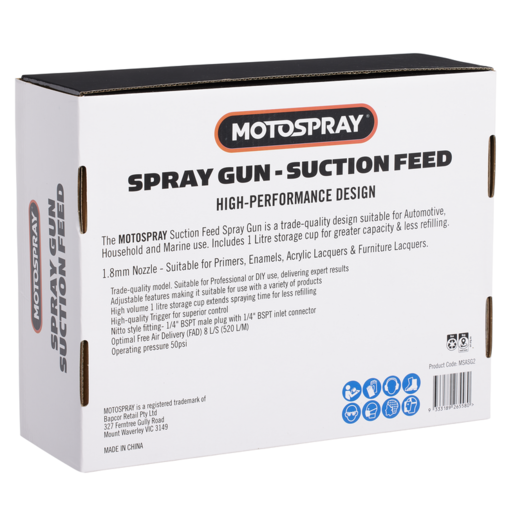 Motospray Suction Feed Spray Gun - MSASG2