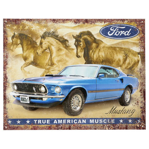 Nostalgia Metal Sign Mustang True American - MSI2470