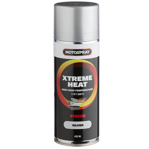 Motospray Xtreme Heat Spray Silver 400ml - MSXHSL400