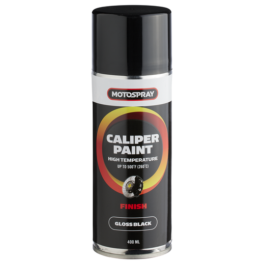 Motospray Caliper Paint Gloss Black 400ml - MSCPBG400