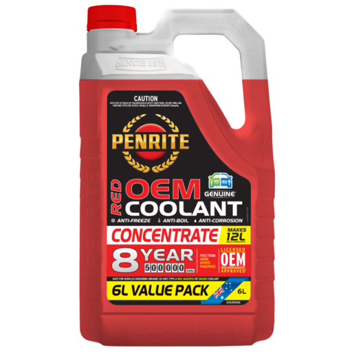Penrite Red OEM Coolant Concentrate Anti-Freeze Fluid 6L - COOLRED006