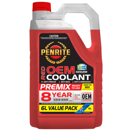 Penrite Red OEM Coolant Premix 6L - COOLREDPMX006
