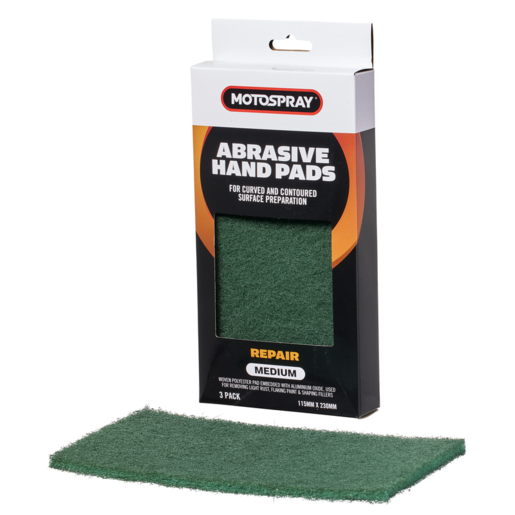 Motospray Abrasive Hand Pads Medium Green - MSAP-GRN-3