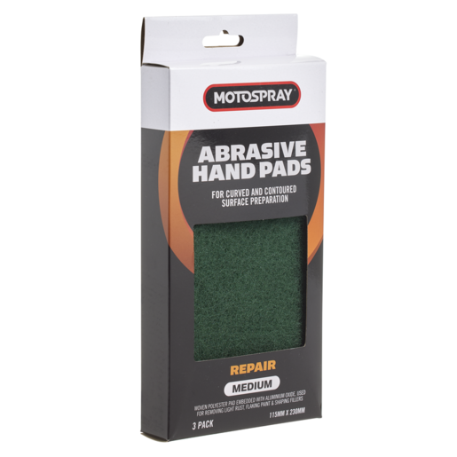 Motospray Abrasive Hand Pads Medium Green - MSAP-GRN-3