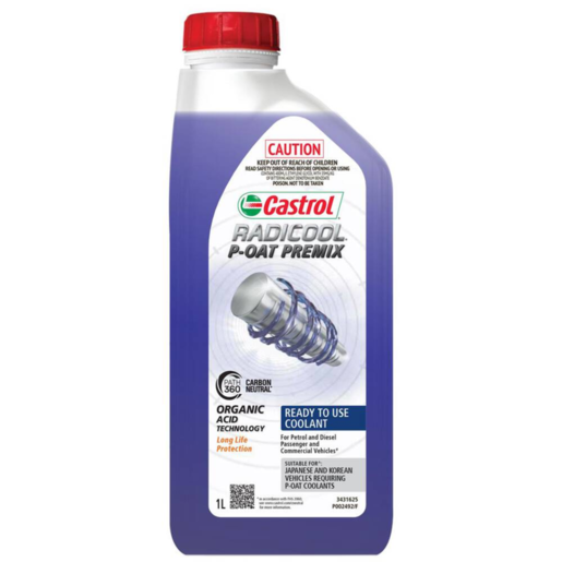 Castrol Radicool P-OAT Premix Concentrate Coolant 1L - 3431625