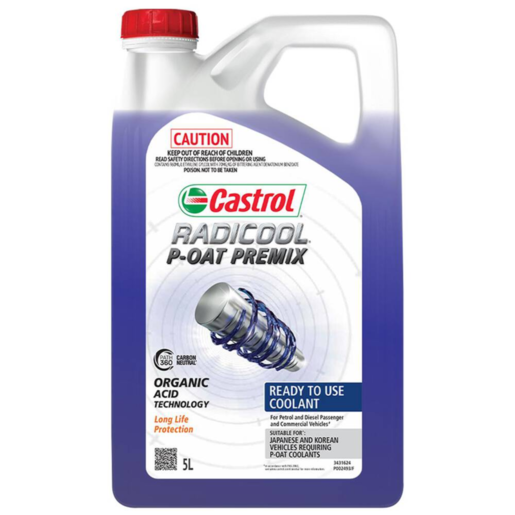 Castrol Radicool P-OAT Premix Concentrate Coolant 5L - 3431624