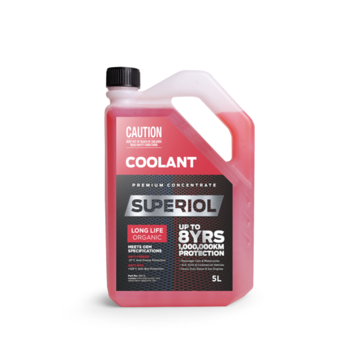 Superiol Red Long Life Organic Concentrate Coolant 5L - SRC5L