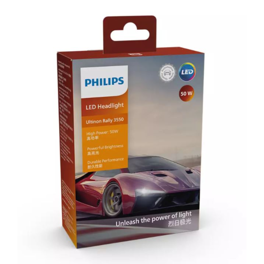 Philips Ultinon Rally 3550 LEDHB3/4 Pack of 2- 11005U3550X2