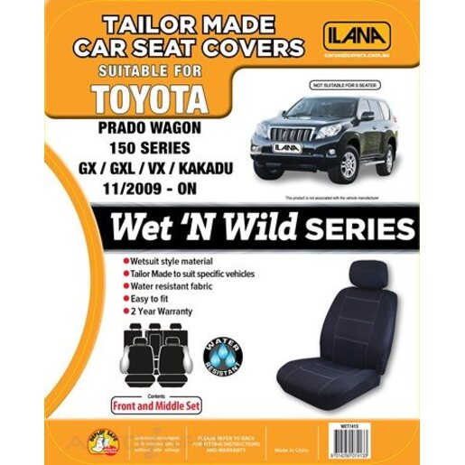 Ilana WetNWild Neoprene Tailor Made Seat Cover To Suit Toyota - WET7413