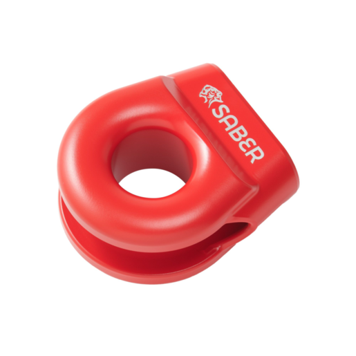 Saber Aluminium Spliced Winch Thimble Updated Design Cerakote Red - SBR-SWT2CR