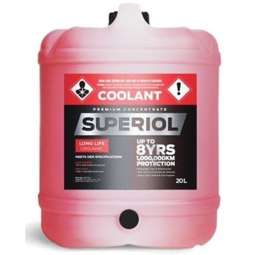  Superiol Red Long Life Organic Premium Concentrate Coolant 20L - SRC20L