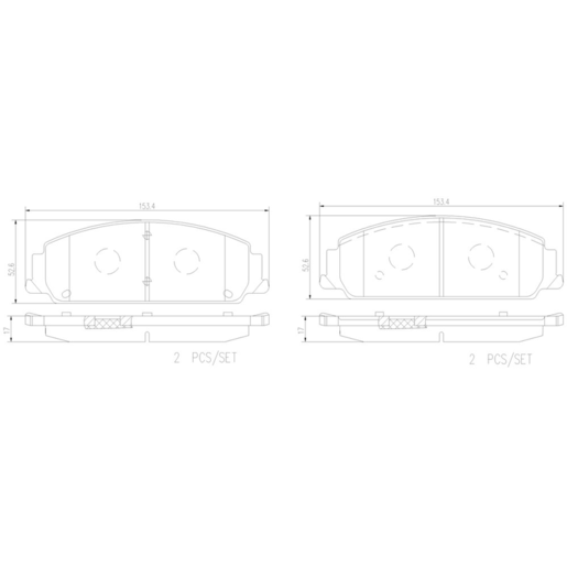 Brembo NAO Ceramic Disc Pad Set - P10080N