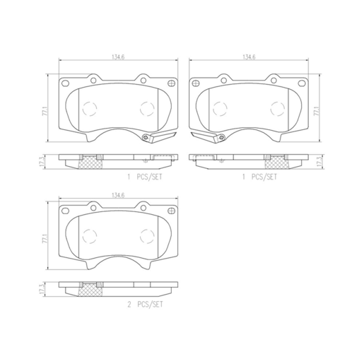 Brembo NAO Ceramic Disc Pad Set - P83066N