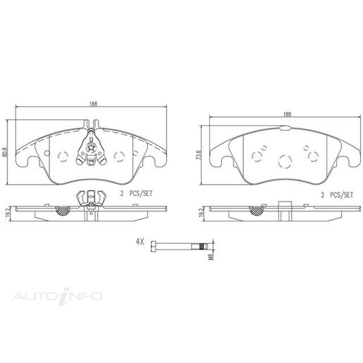 Brembo NAO Ceramic Disc Pad Set - P50069N