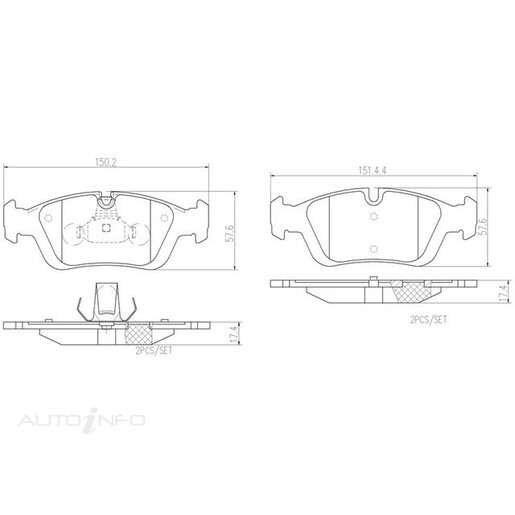 Brembo NAO Ceramic Disc Pad Set - P06024N