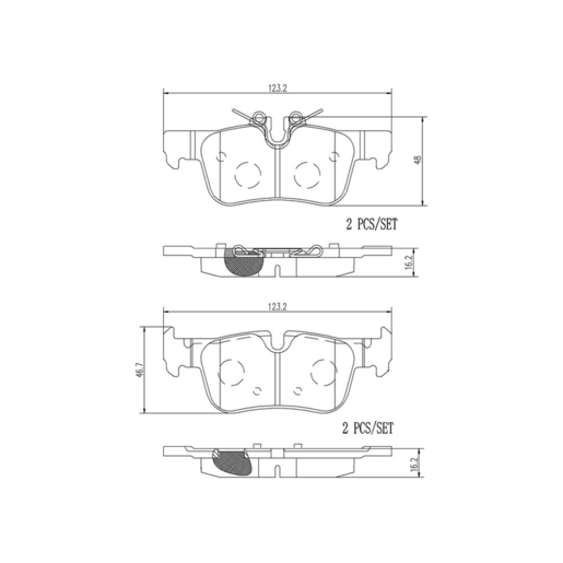 Brembo NAO Ceramic Disc Pad Set - P06094N