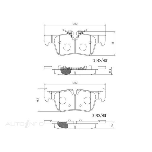 Brembo NAO Ceramic Disc Pad Set - P06094N