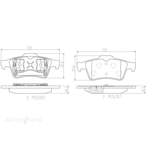 Brembo NAO Ceramic Disc Pad Set - P59044N