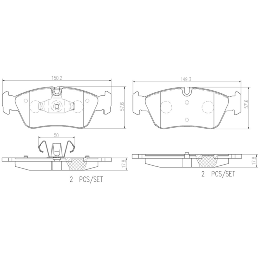 Brembo NAO Ceramic Disc Pad Set - P06035N