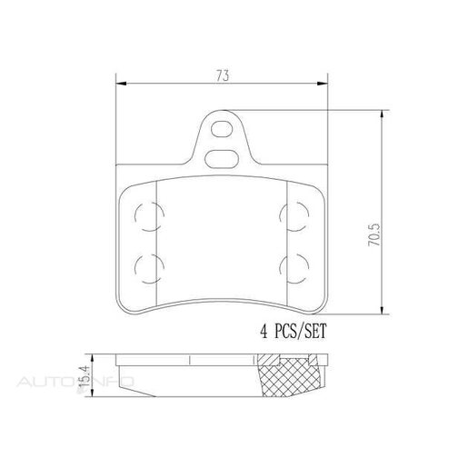 Brembo NAO Ceramic Disc Pad Set - P61073N