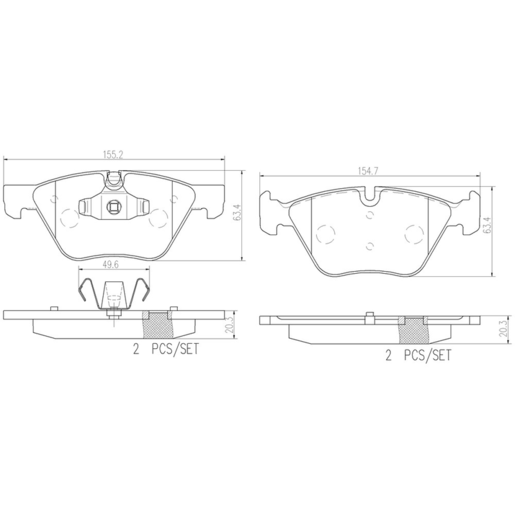 Brembo NAO Ceramic Disc Pad Set - P06040N