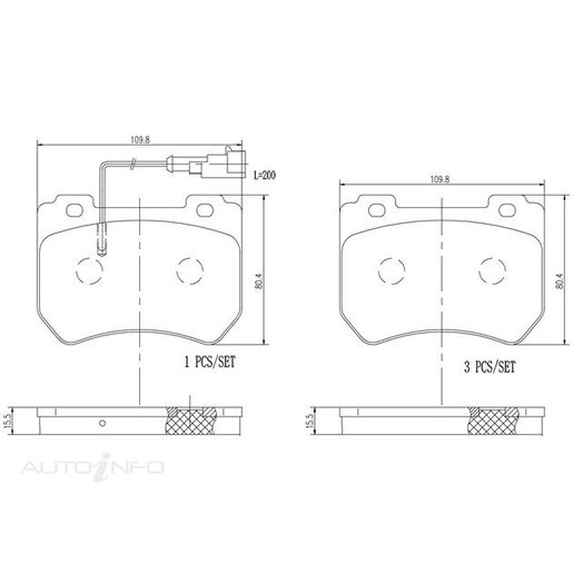 Brembo NAO Ceramic Disc Pad Set - P23129N